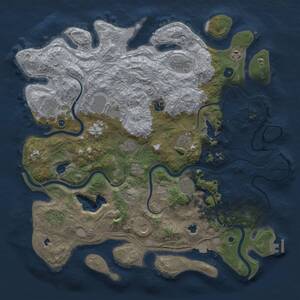 Thumbnail Rust Map: Procedural Map, Size: 4500, Seed: 97397747, 16 Monuments
