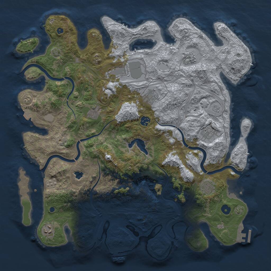 Rust Map: Procedural Map, Size: 4250, Seed: 13815, 15 Monuments