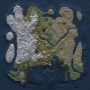 Thumbnail Rust Map: Procedural Map, Size: 4000, Seed: 913094440, 16 Monuments