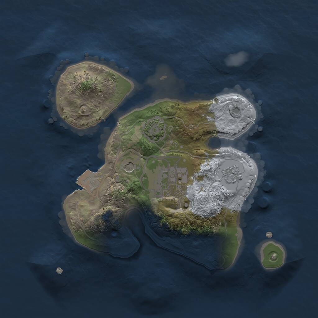 Rust Map: Procedural Map, Size: 2000, Seed: 17936789, 5 Monuments