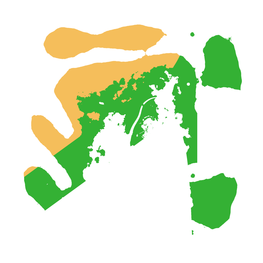 Biome Rust Map: Procedural Map, Size: 2500, Seed: 1223927895