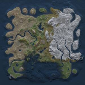 Thumbnail Rust Map: Procedural Map, Size: 4350, Seed: 7745558, 15 Monuments