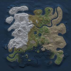 Thumbnail Rust Map: Procedural Map, Size: 3500, Seed: 2118433832, 14 Monuments