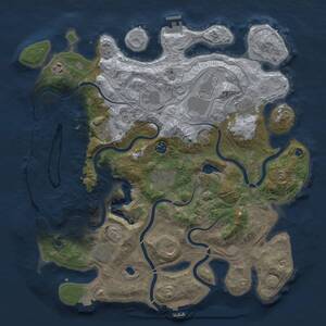 Thumbnail Rust Map: Procedural Map, Size: 4250, Seed: 1289664224, 16 Monuments
