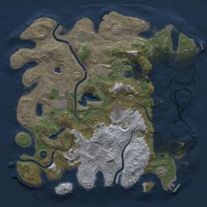 Thumbnail Rust Map: Procedural Map, Size: 4250, Seed: 395807240, 15 Monuments