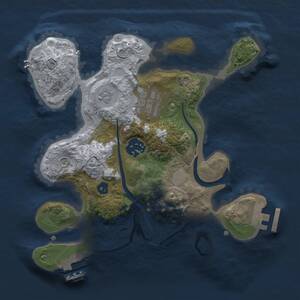 Thumbnail Rust Map: Procedural Map, Size: 2500, Seed: 27664071, 7 Monuments