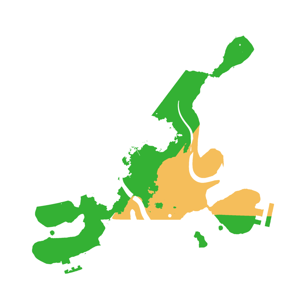 Biome Rust Map: Procedural Map, Size: 2500, Seed: 27664071