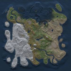 Thumbnail Rust Map: Procedural Map, Size: 4000, Seed: 613578782, 15 Monuments