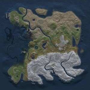 Thumbnail Rust Map: Procedural Map, Size: 4096, Seed: 420133742, 15 Monuments