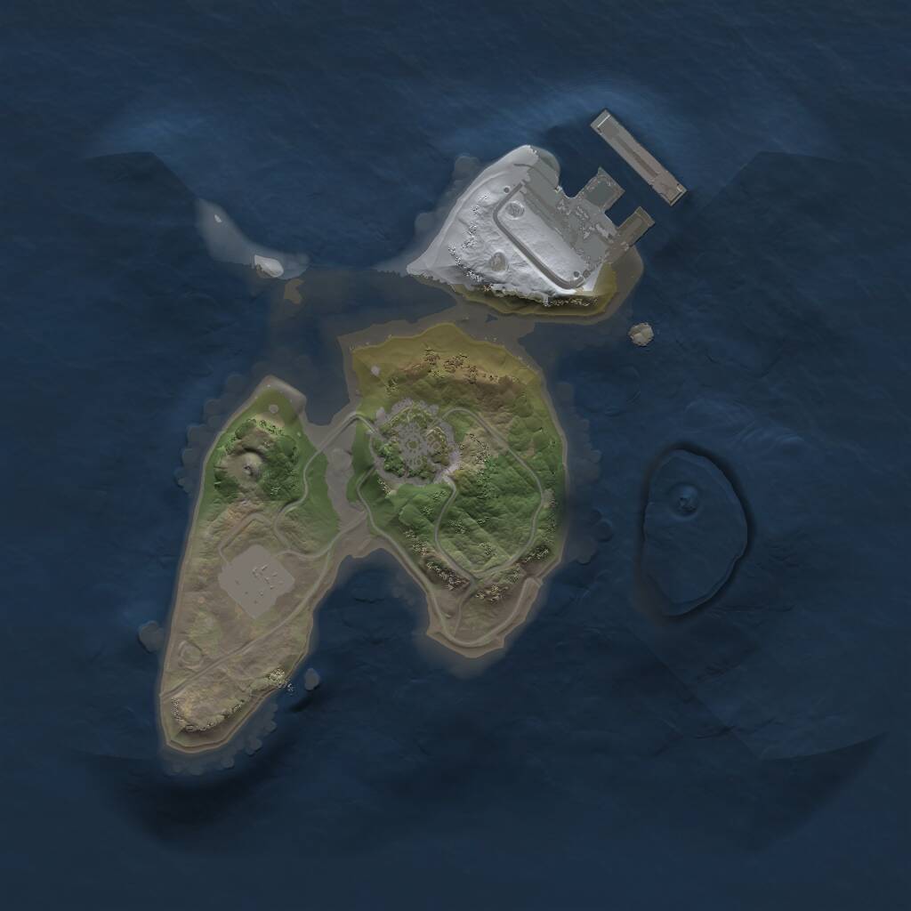 Rust Map: Procedural Map, Size: 1600, Seed: 1499118875, 3 Monuments