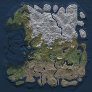 Thumbnail Rust Map: Procedural Map, Size: 5000, Seed: 1794861922, 16 Monuments