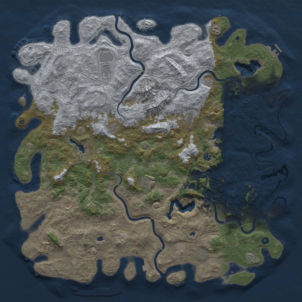 Rust Map: Procedural Map, Size: 6000, Seed: 1662797690, 16 Monuments