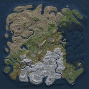 Thumbnail Rust Map: Procedural Map, Size: 5000, Seed: 1685275398, 17 Monuments