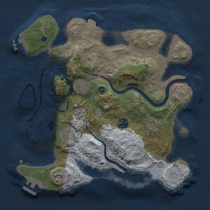 Thumbnail Rust Map: Procedural Map, Size: 3000, Seed: 626879269, 12 Monuments