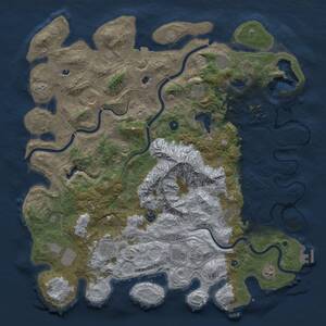 Thumbnail Rust Map: Procedural Map, Size: 5000, Seed: 2041801964, 17 Monuments