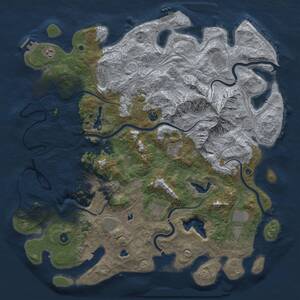 Thumbnail Rust Map: Procedural Map, Size: 5000, Seed: 456479, 15 Monuments