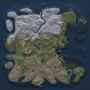 Thumbnail Rust Map: Procedural Map, Size: 4500, Seed: 6516315, 16 Monuments