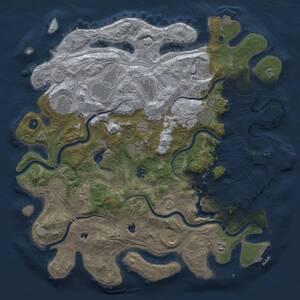 Thumbnail Rust Map: Procedural Map, Size: 4500, Seed: 1950657729, 17 Monuments