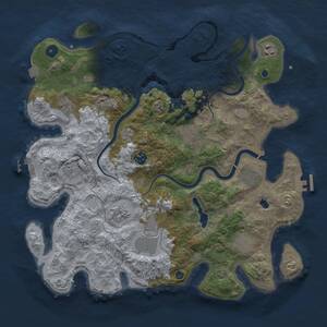 Thumbnail Rust Map: Procedural Map, Size: 4000, Seed: 11432, 16 Monuments