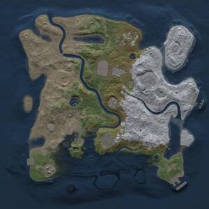 Thumbnail Rust Map: Procedural Map, Size: 3500, Seed: 351588059, 15 Monuments