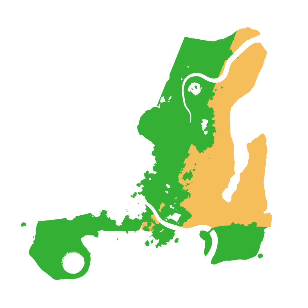 Biome Rust Map: Procedural Map, Size: 2500, Seed: 421295972