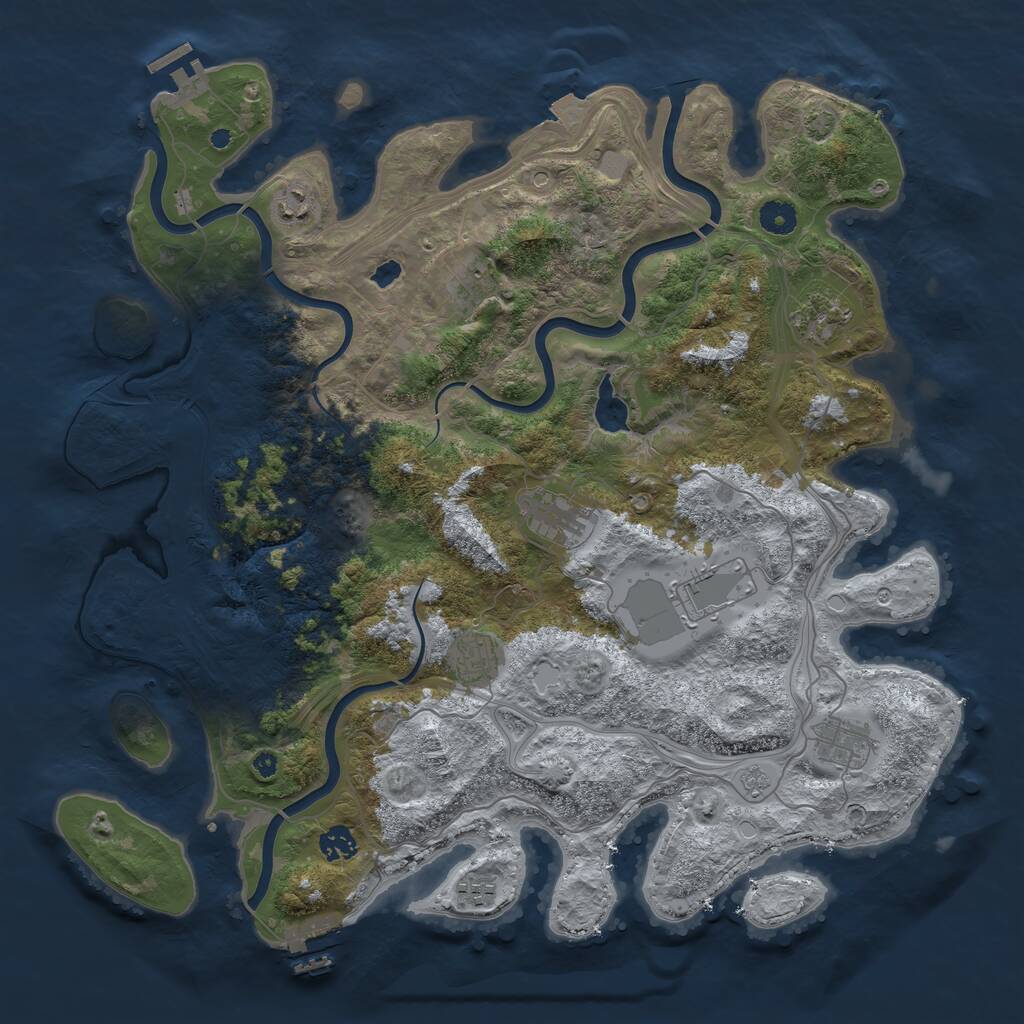 Rust Map: Procedural Map, Size: 4250, Seed: 108772364, 15 Monuments