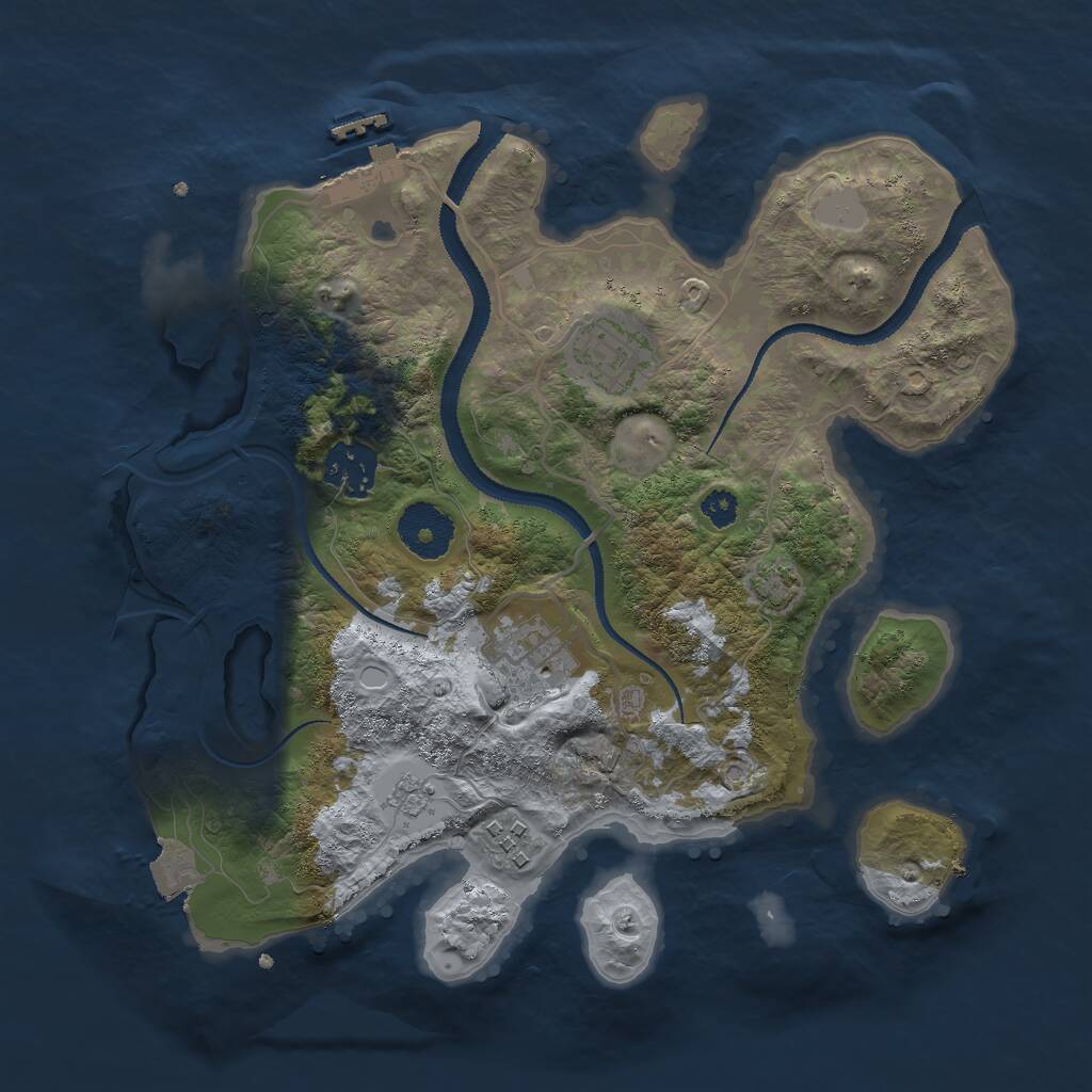 Rust Map: Procedural Map, Size: 3000, Seed: 1731652550, 8 Monuments
