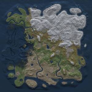 Thumbnail Rust Map: Procedural Map, Size: 4750, Seed: 958212020, 17 Monuments