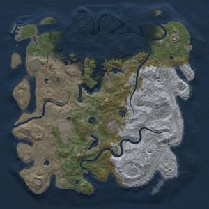 Thumbnail Rust Map: Procedural Map, Size: 4500, Seed: 385380166, 17 Monuments