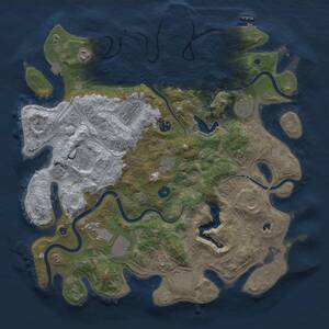 Thumbnail Rust Map: Procedural Map, Size: 4250, Seed: 2058509643, 16 Monuments