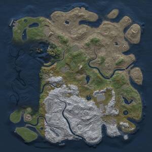 Thumbnail Rust Map: Procedural Map, Size: 4500, Seed: 662261347, 17 Monuments