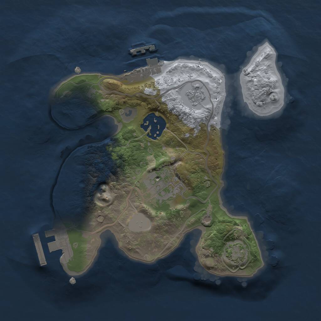 Rust Map: Procedural Map, Size: 2000, Seed: 18377, 7 Monuments
