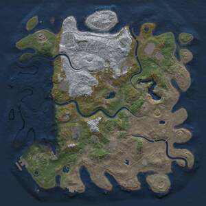 Thumbnail Rust Map: Procedural Map, Size: 4500, Seed: 245678, 16 Monuments