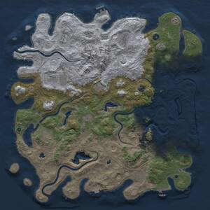Thumbnail Rust Map: Procedural Map, Size: 5000, Seed: 341705335, 17 Monuments