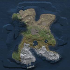Thumbnail Rust Map: Procedural Map, Size: 2000, Seed: 1280647386, 6 Monuments