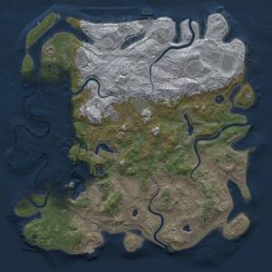 Thumbnail Rust Map: Procedural Map, Size: 4750, Seed: 120261, 17 Monuments