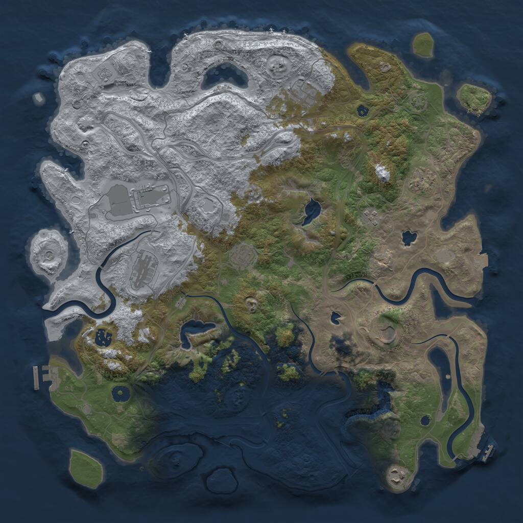 Rust Map: Procedural Map, Size: 4500, Seed: 1567103112, 15 Monuments