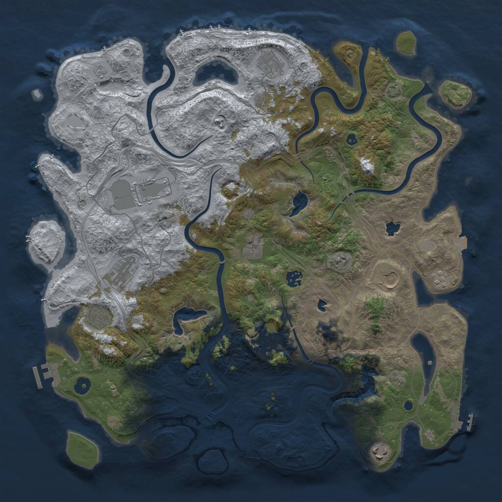 Rust Map: Procedural Map, Size: 4500, Seed: 1567103112, 16 Monuments