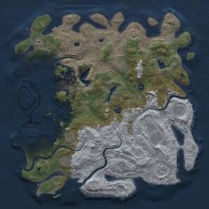 Thumbnail Rust Map: Procedural Map, Size: 4500, Seed: 681320670, 15 Monuments