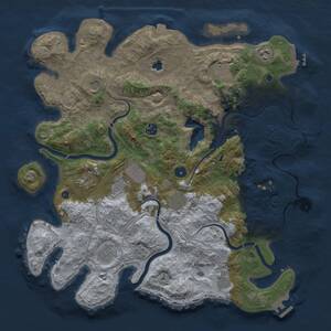 Thumbnail Rust Map: Procedural Map, Size: 4250, Seed: 65633, 16 Monuments