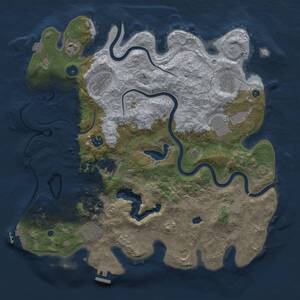 Thumbnail Rust Map: Procedural Map, Size: 4000, Seed: 639405180, 15 Monuments