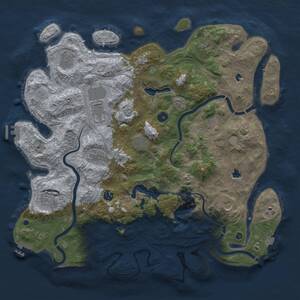Thumbnail Rust Map: Procedural Map, Size: 4500, Seed: 1768497331, 17 Monuments
