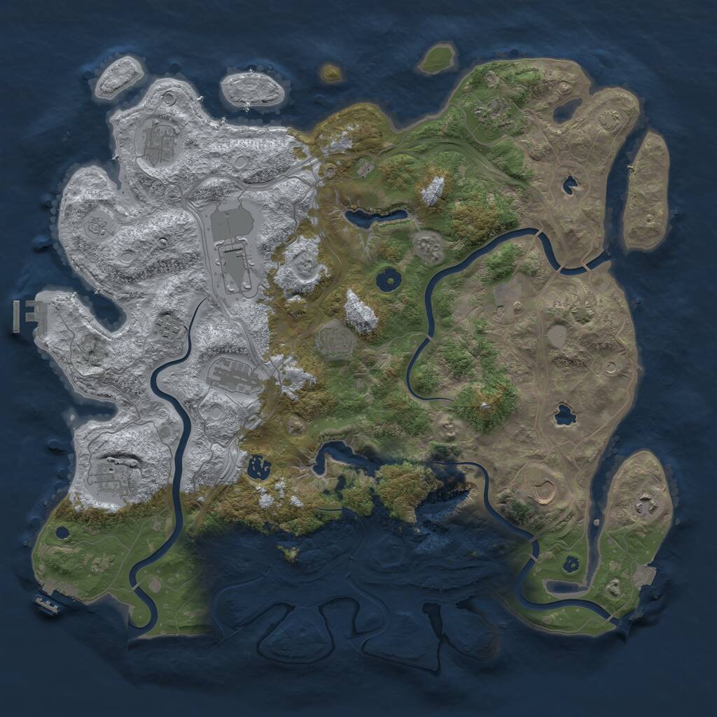 Rust Map: Procedural Map, Size: 4500, Seed: 1768497331, 17 Monuments