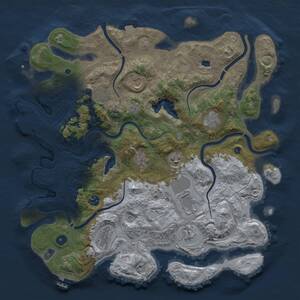 Thumbnail Rust Map: Procedural Map, Size: 4250, Seed: 668353644, 16 Monuments