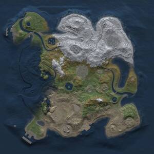 Thumbnail Rust Map: Procedural Map, Size: 3000, Seed: 1727061219, 12 Monuments