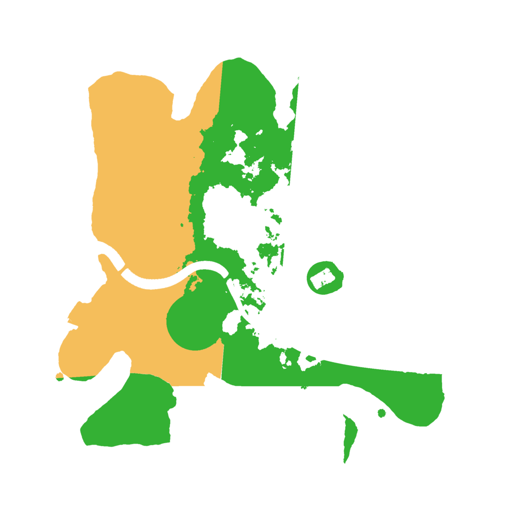 Biome Rust Map: Procedural Map, Size: 2500, Seed: 2764071