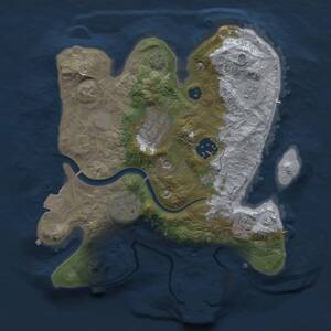 Thumbnail Rust Map: Procedural Map, Size: 2500, Seed: 2764071, 9 Monuments