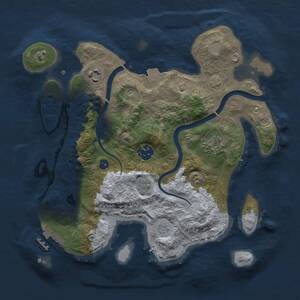 Thumbnail Rust Map: Procedural Map, Size: 3000, Seed: 167604521, 9 Monuments