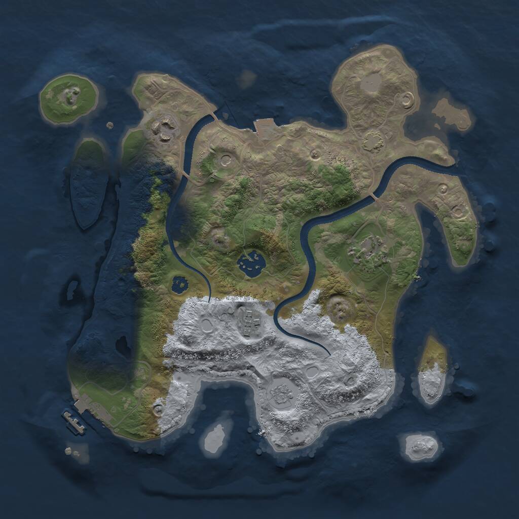 Rust Map: Procedural Map, Size: 3000, Seed: 167604521, 9 Monuments