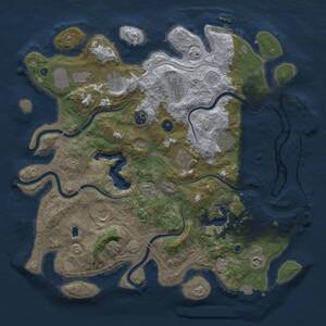 Thumbnail Rust Map: Procedural Map, Size: 4250, Seed: 1289664213, 15 Monuments